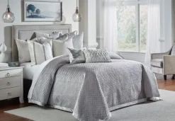 Inspire Me! Cloud9d Amani Grey Quilt Set (2 Sizes) BEDDING Best
