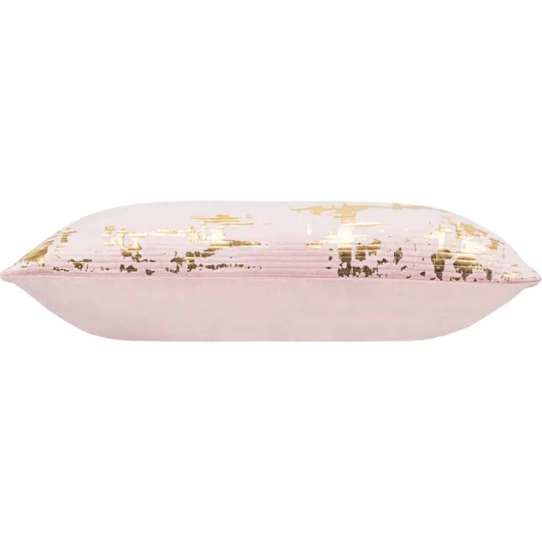 Inspire Me! Cloud9d Asra – Mauve Velvet Pillow W/ Shiny Gold Foil Print – 20″ X 20″ PILLOWS, RUGS, & THROWS Online
