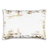Inspire Me! Cloud9d Asra – Oblong White Velvet Pillow W/ Quilting And Shiny Gold Foil Print – 20″ X 14″ Online
