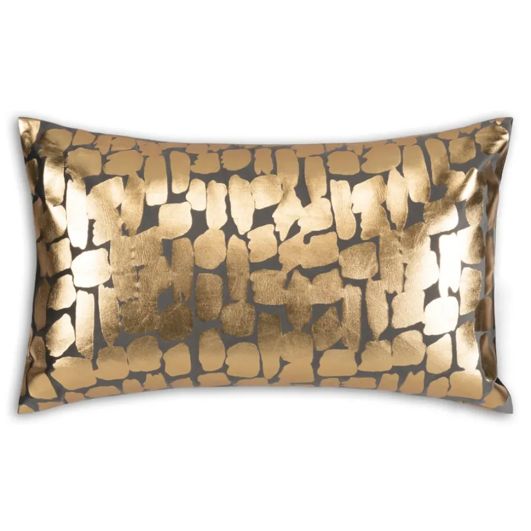 Inspire Me! Cloud9d Becca Charcoal Gold Pillow – 14″ X 20″ PILLOWS, RUGS, & THROWS Fashion