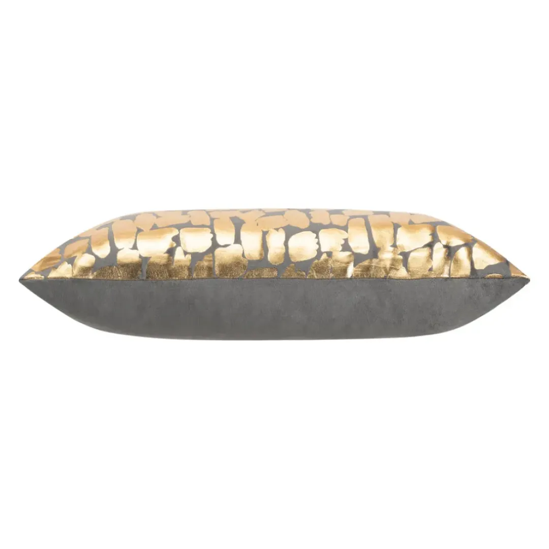 Inspire Me! Cloud9d Becca Charcoal Gold Pillow – 14″ X 20″ PILLOWS, RUGS, & THROWS Fashion