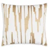Inspire Me! Cloud9d Becca Ivory Gold Pillow – 20″ X 20″ Online