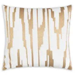 Inspire Me! Cloud9d Becca Ivory Gold Pillow – 20″ X 20″ Online