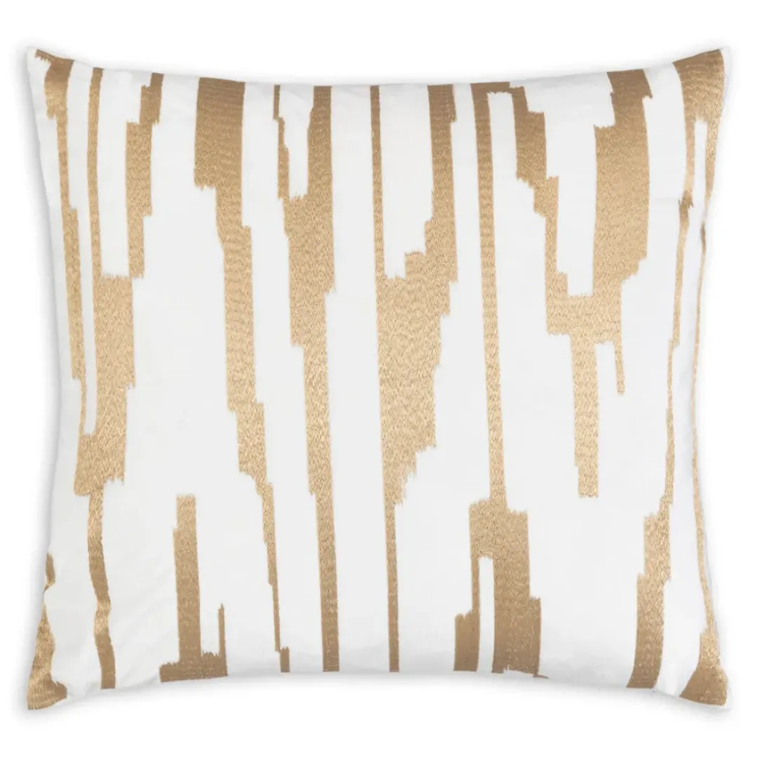 Inspire Me! Cloud9d Becca Ivory Gold Pillow – 20″ X 20″ Online
