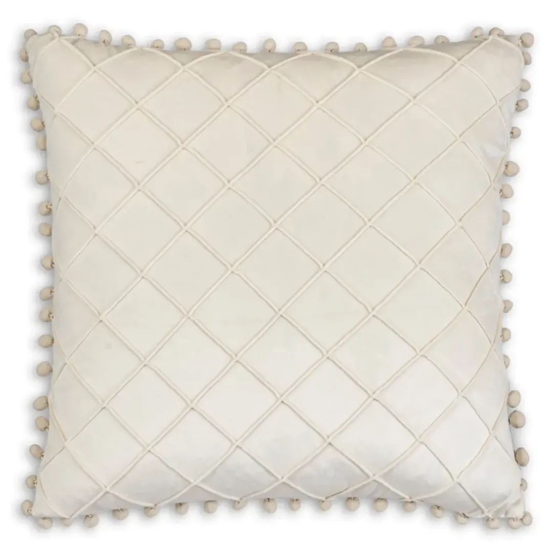 Inspire Me! Cloud9d Diamond Beige Pillow – 20″ X 20″ PILLOWS, RUGS, & THROWS Hot