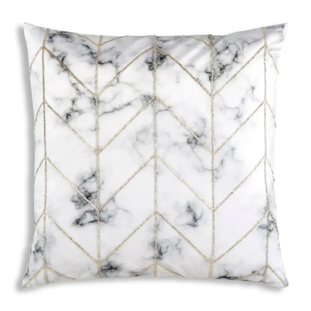 Inspire Me! Cloud9d Elise Charcoal Gold Pillow – 14″ X 20″ PILLOWS, RUGS, & THROWS Hot