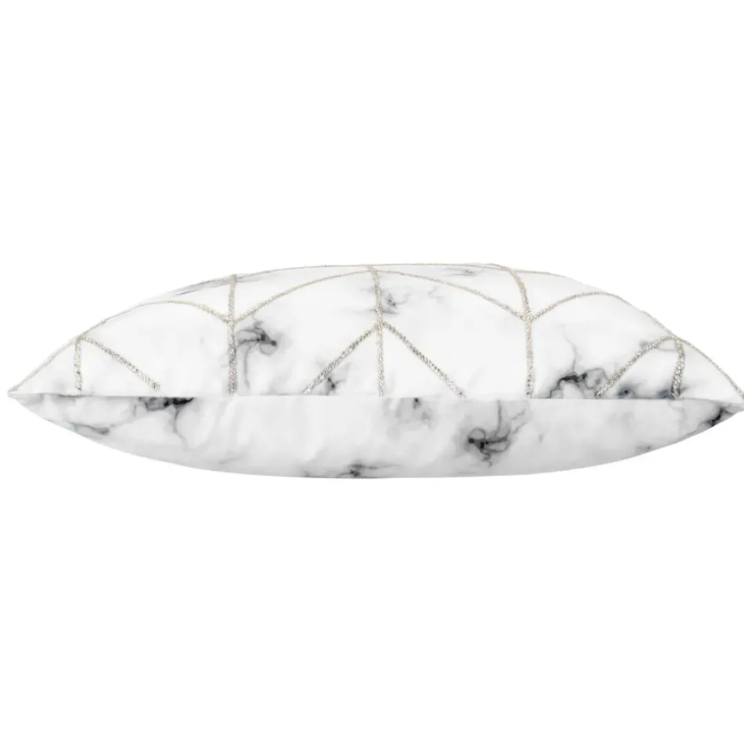 Inspire Me! Cloud9d Elise Charcoal Gold Pillow – 14″ X 20″ PILLOWS, RUGS, & THROWS Hot