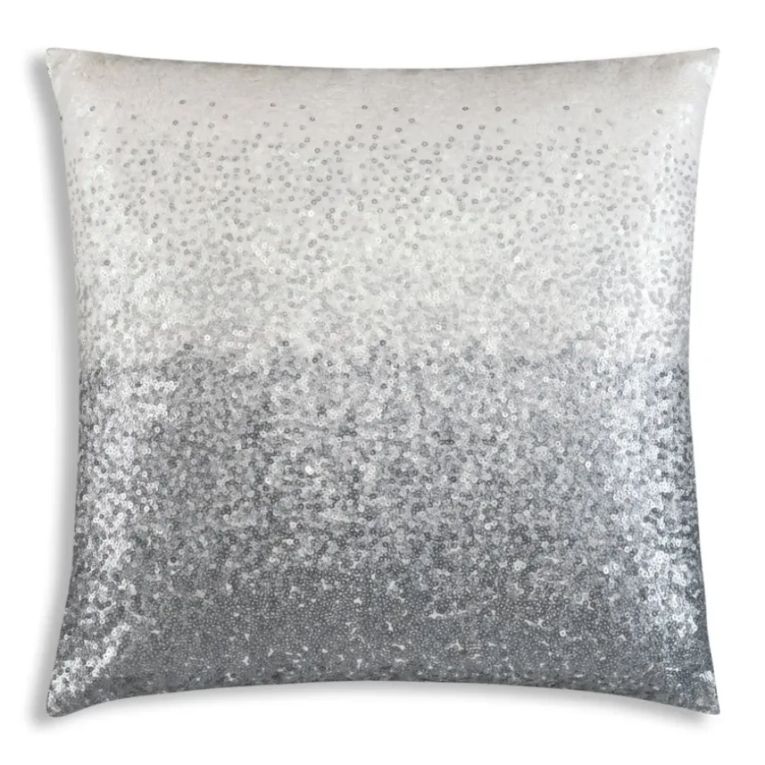 Inspire Me! Cloud9d Inaya – Grey Velvet Pillow W/ Multicolor Embroidery – 20″ X 14″ Best