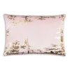Inspire Me! Cloud9d Keva – Digital Print Velvet Square Pillow W/ Hand Beaded Silver Crystal Beads – 22″ X 22″ Online