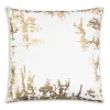 Inspire Me! Cloud9d Lena – Ivory Velvet Pillow 5″ Top Beaded In Gold Beadwork – 20″ X 14″ New