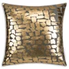 Inspire Me! Cloud9d Leyla – Grey Velvet Pillow W/ Hand Painted Gold Brushstrokes – 20″ X 20″ PILLOWS, RUGS, & THROWS Clearance