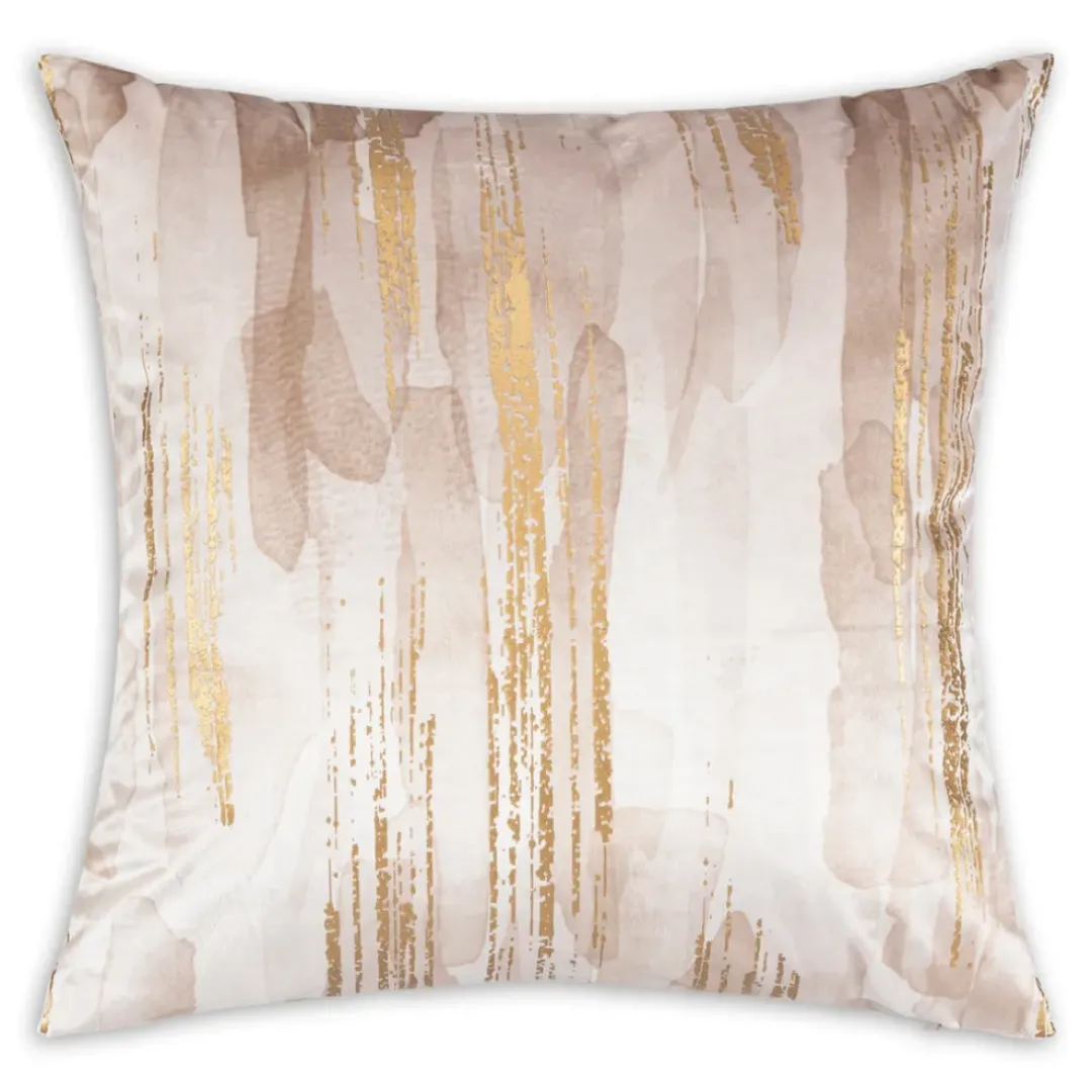 Inspire Me! Cloud9d PILLOWS, RUGS, & THROWS Asra – Teal Velvet Pillow W/ Shiny Gold Foil Print – 20″ X 20″ Best