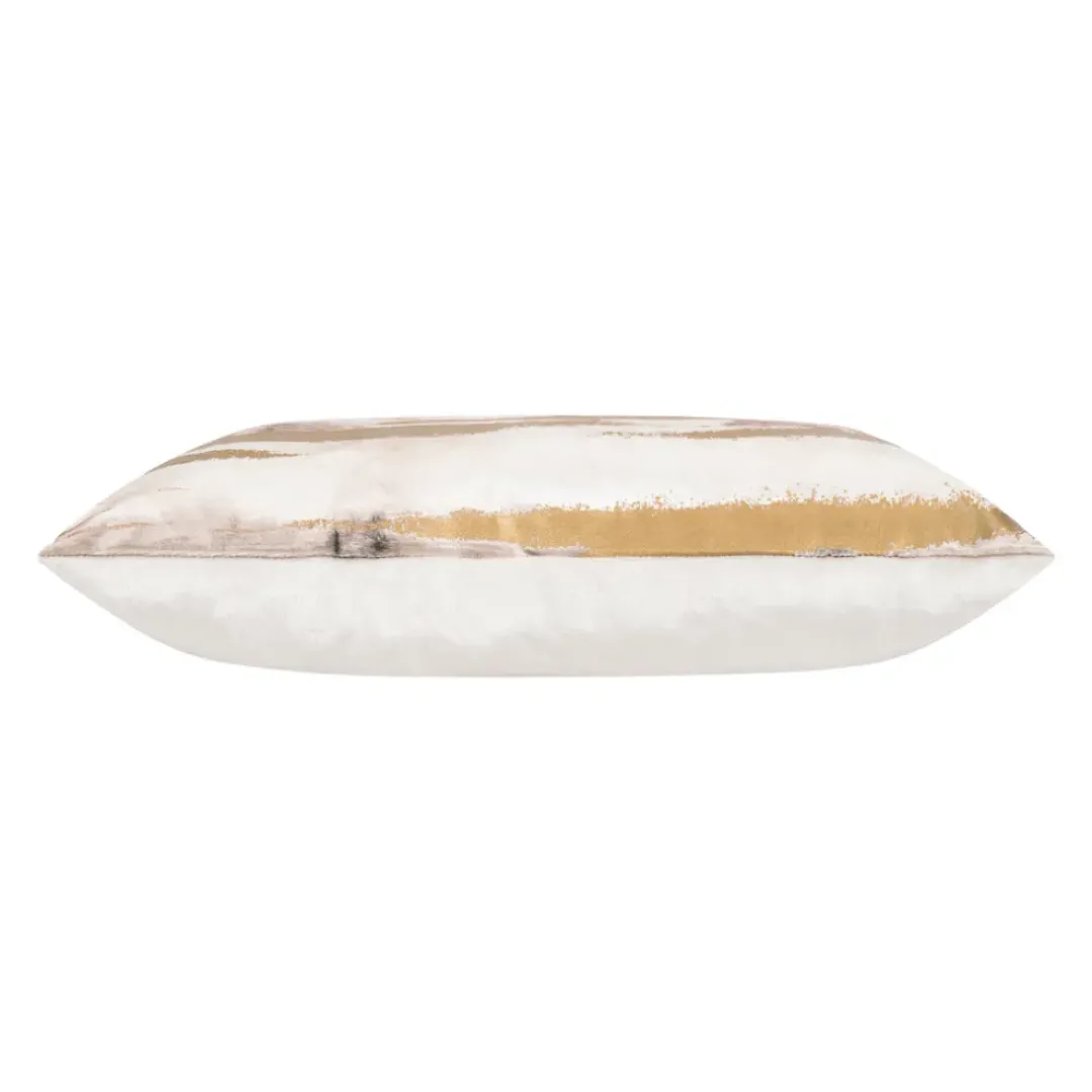 Inspire Me! Cloud9d PILLOWS, RUGS, & THROWS Becca Ivory And Gold Pillow – 14″ X 20″ Outlet