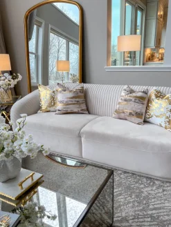 Inspire Me! Cloud9d PILLOWS, RUGS, & THROWS Becca Ivory And Gold Pillow – 14″ X 20″ Outlet