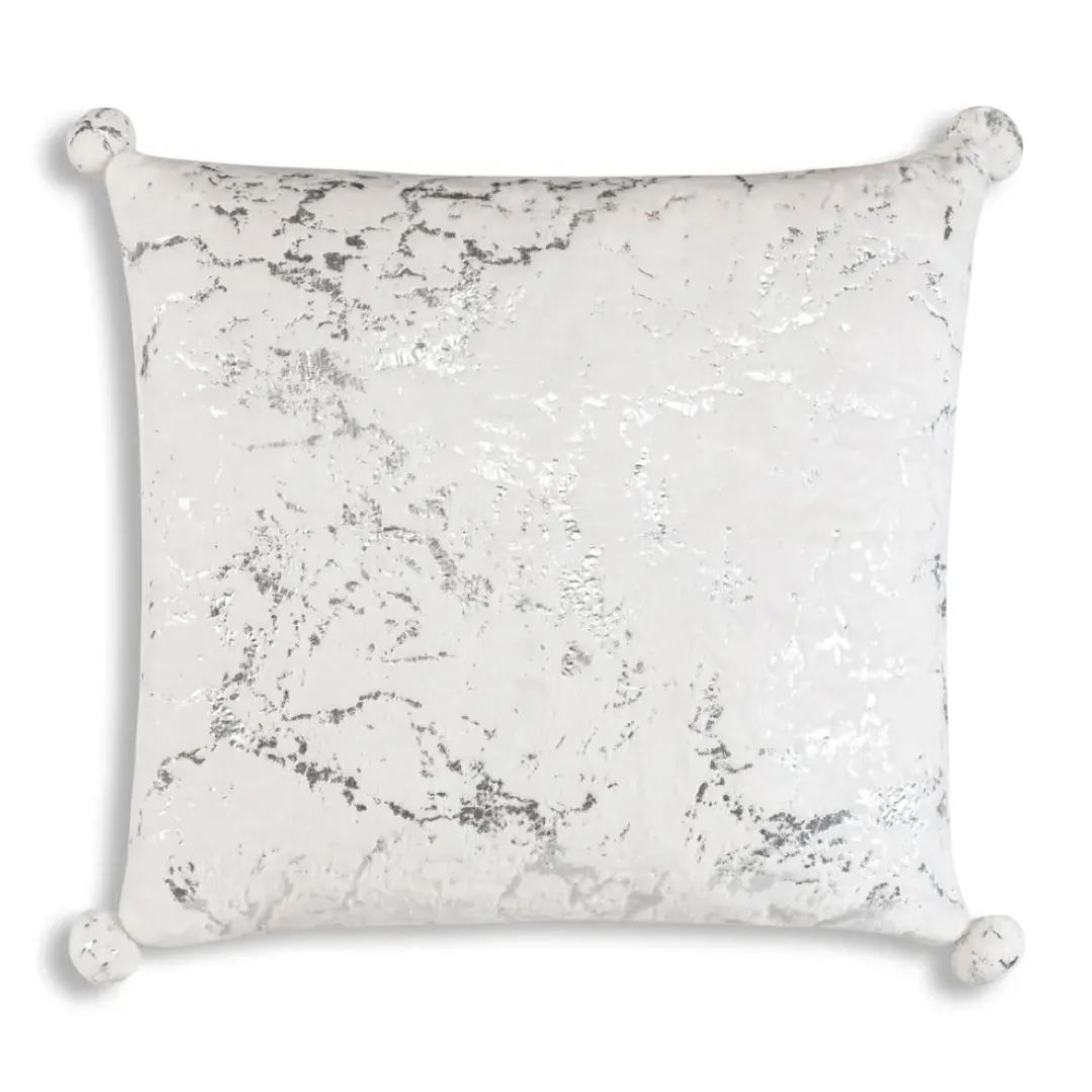 Inspire Me! Cloud9d PILLOWS, RUGS, & THROWS Becca Ivory And Gold Pillow – 20″ X 20″ Hot
