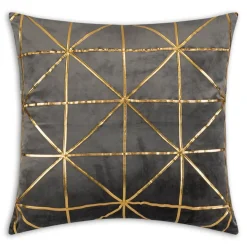 Inspire Me! Cloud9d PILLOWS, RUGS, & THROWS Elise Black Gold Pillow – 20″ X 20″ Outlet