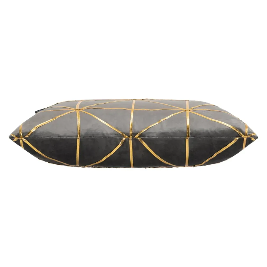 Inspire Me! Cloud9d PILLOWS, RUGS, & THROWS Elise Black Gold Pillow – 20″ X 20″ Outlet