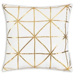 Inspire Me! Cloud9d PILLOWS, RUGS, & THROWS Elise Ivory Gold Pillow – 14″ X 20″ New