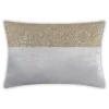 Inspire Me! Cloud9d PILLOWS, RUGS, & THROWS Inaya – Abstract Digital Printed Velvet Pillow W/ Gold And Silver Foil – 20″ X 14″ Clearance
