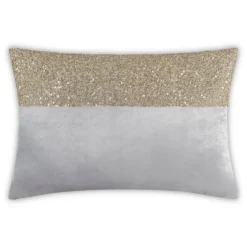 Inspire Me! Cloud9d PILLOWS, RUGS, & THROWS Inaya – Abstract Digital Printed Velvet Pillow W/ Gold And Silver Foil – 20″ X 14″ Clearance