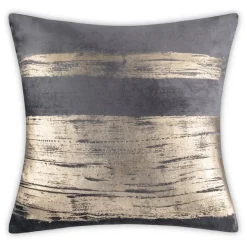Inspire Me! Cloud9d PILLOWS, RUGS, & THROWS Keva – Digital Printed Velvet Square Pillow W/ Hand Beaded Gold Sequin Beads – 22″ X 22″ Sale