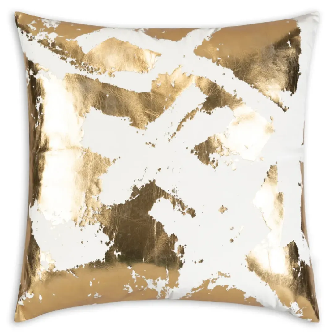 Inspire Me! Cloud9d PILLOWS, RUGS, & THROWS Lena – Grey Velvet Pillow 5″ Top Beaded In Gold Beadwork – 20″ X 14″ Hot