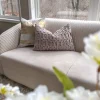 Inspire Me! Cloud9d Rami – Faux Fur Pillow W/ Gold Printing And Pom Pom Trim – 20″ X 20″ Online