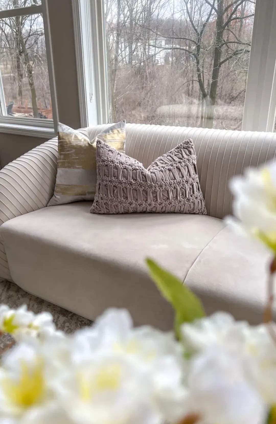 Inspire Me! Cloud9d Rami – Faux Fur Pillow W/ Gold Printing And Pom Pom Trim – 20″ X 20″ Online