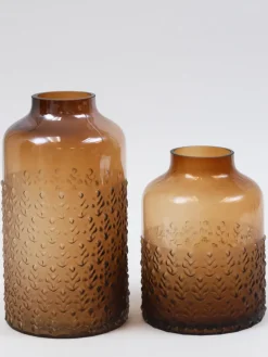 Inspire Me! Home Decor Abstract Textured Metal Vase Clearance