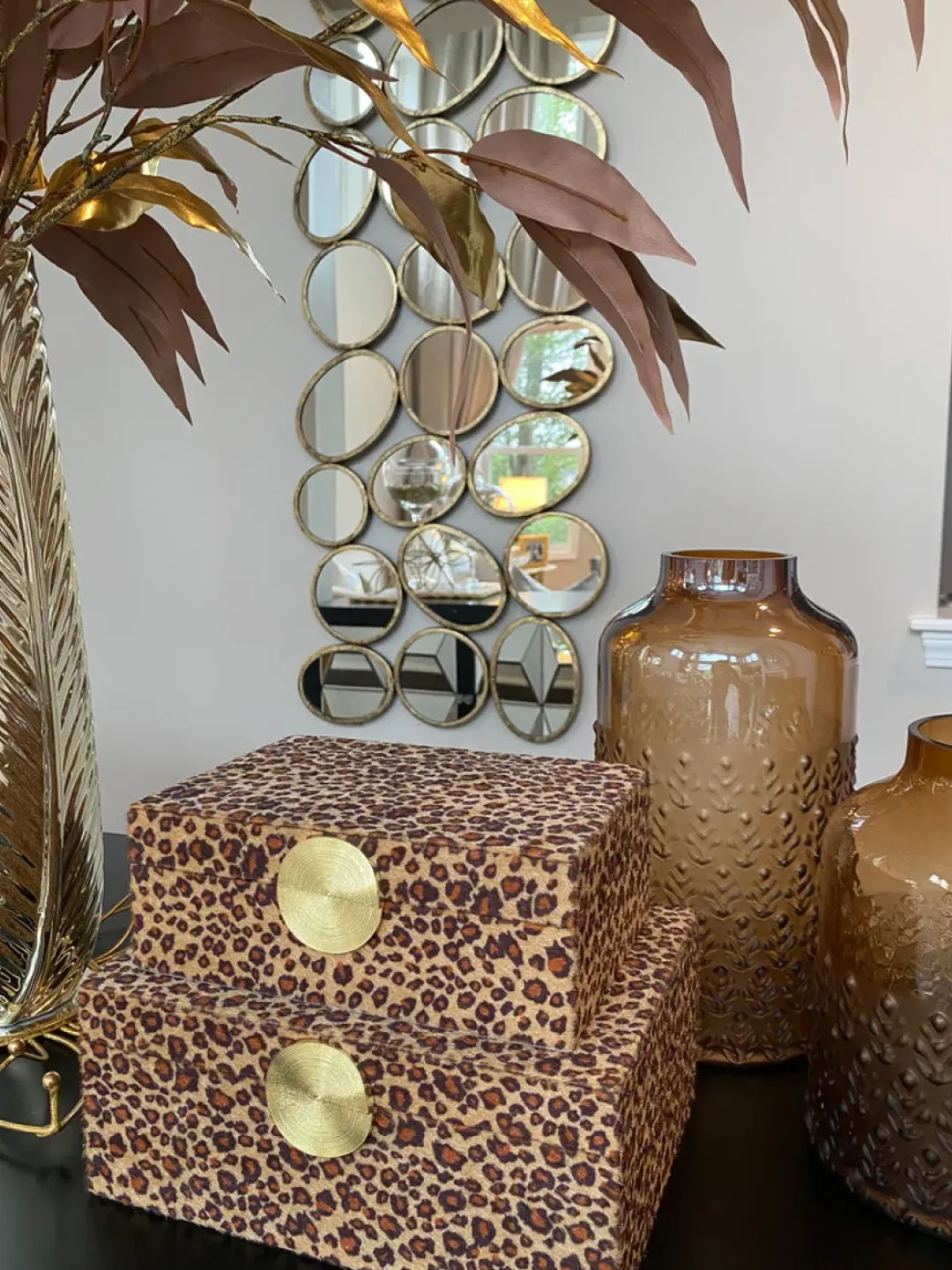 Inspire Me! Home Decor Abstract Textured Metal Vase Clearance