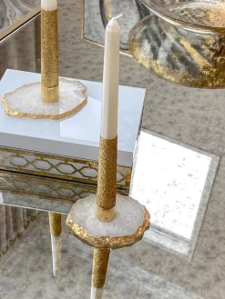 Inspire Me! Home Decor Agate Candle Holder Sale