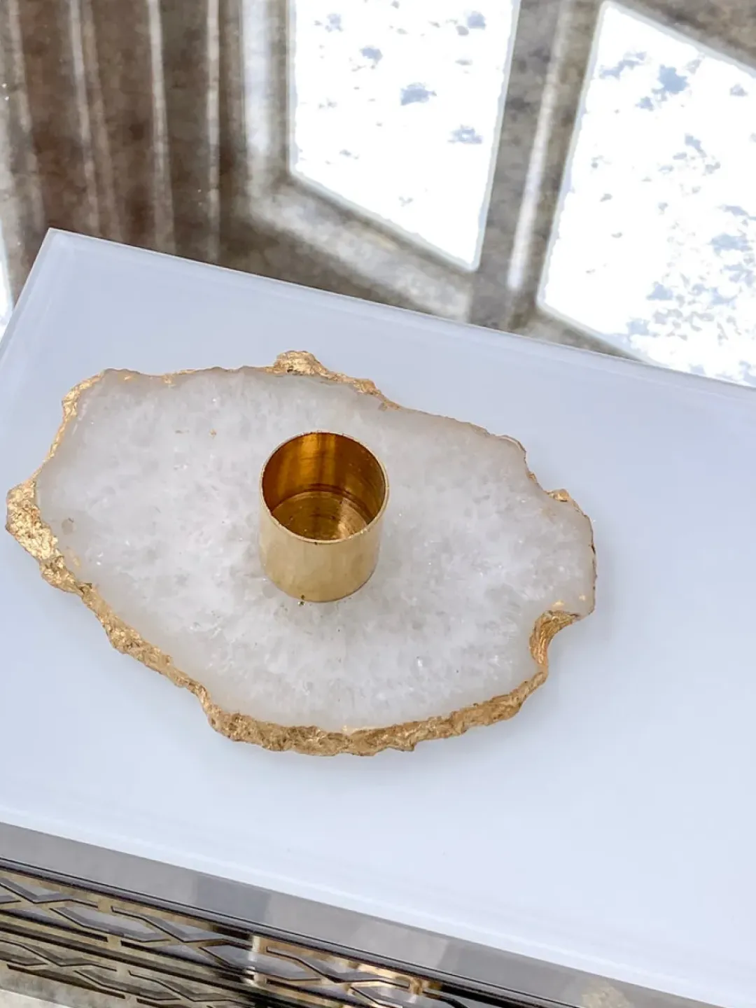 Inspire Me! Home Decor Agate Candle Holder Sale
