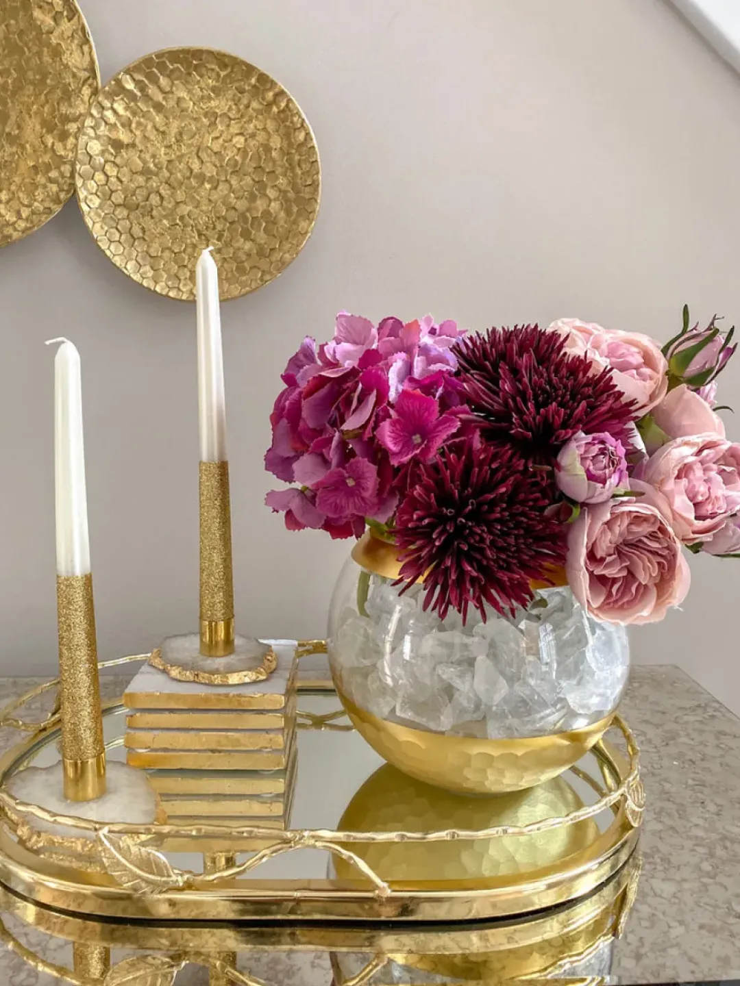 Inspire Me! Home Decor Agate Candle Holder Sale