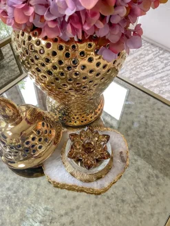 Inspire Me! Home Decor Amber Crystal Flower Box Hot