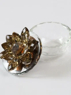 Inspire Me! Home Decor Amber Crystal Flower Box Hot