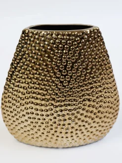 Inspire Me! Home Decor Amber Textured Vase With Gold Rim (2 Sizes) Outlet