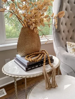 Inspire Me! Home Decor Amber Textured Vase With Gold Rim (2 Sizes) Outlet