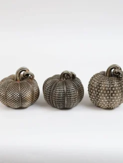 Inspire Me! Home Decor Antique Gold Resin Pumpkin (3 Styles) Sale