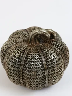 Inspire Me! Home Decor Antique Gold Resin Pumpkin (3 Styles) Sale
