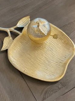 Inspire Me! Home Decor Apple Dish W/ Honey Jar Outlet