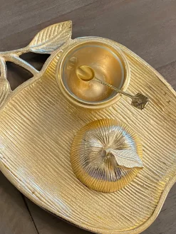 Inspire Me! Home Decor Apple Dish W/ Honey Jar Outlet