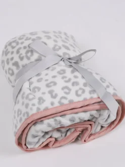 Inspire Me! Home Decor BATHROOM Grey Leopard Print Towel Wrap Clearance