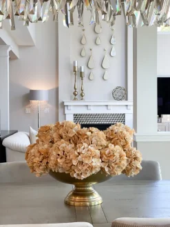 Inspire Me! Home Decor Beaded Textured Wide Gold Vase Sale