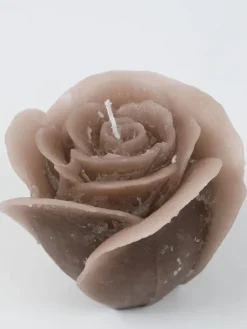 Inspire Me! Home Decor Beige Opaque Rose Candle (3 Sizes) Clearance