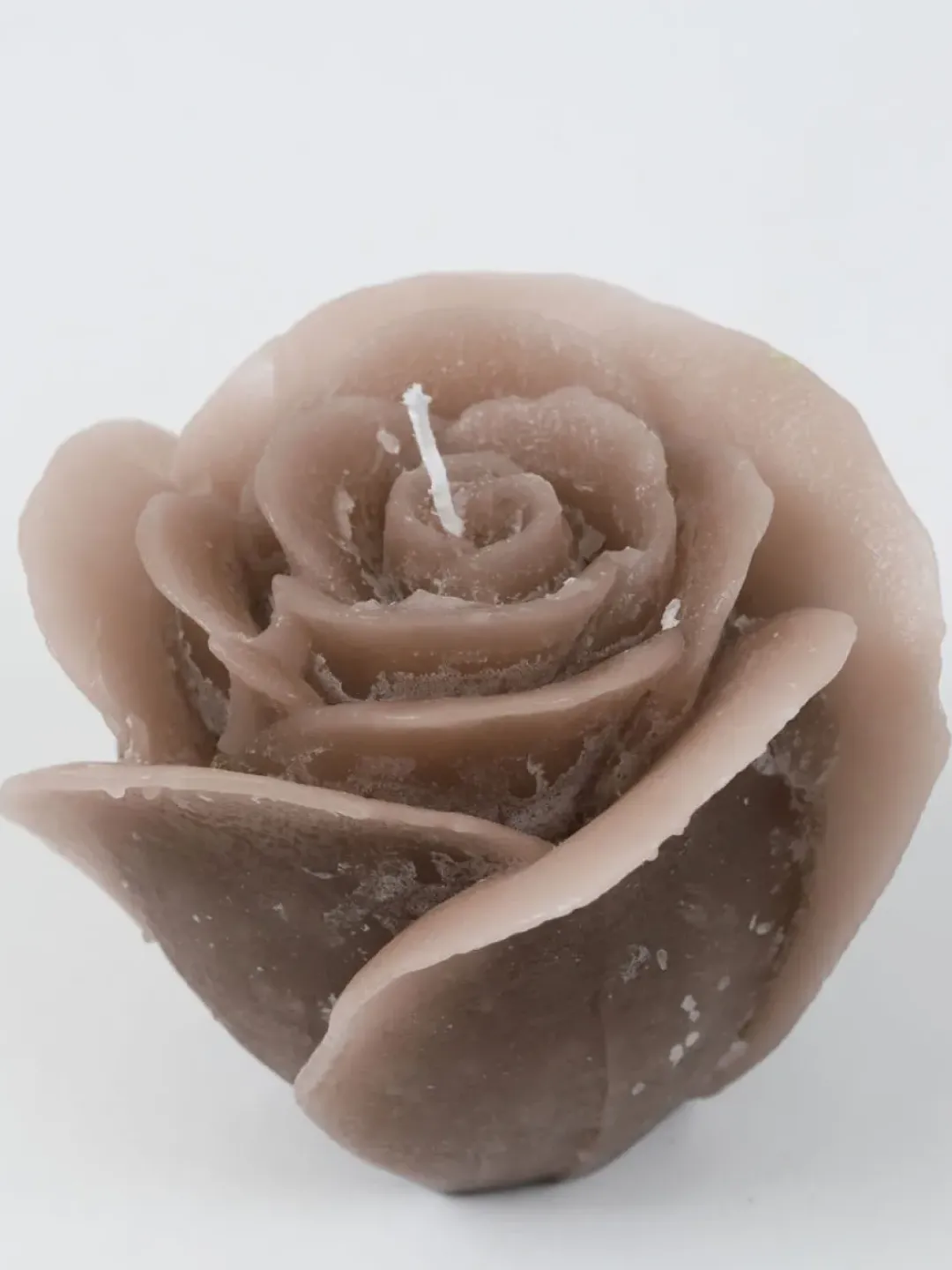 Inspire Me! Home Decor Beige Opaque Rose Candle (3 Sizes) Clearance