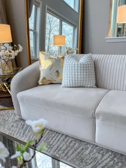 Inspire Me! Home Decor Beige Sherpa Pumpkin Pillow PILLOWS, RUGS, & THROWS Online