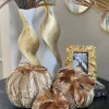 Inspire Me! Home Decor Beige Velvet Feather Pumpkins (3 Sizes) SEASONAL Discount
