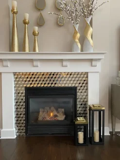 Inspire Me! Home Decor Black And Gold Lantern Display (2 Sizes) Fashion