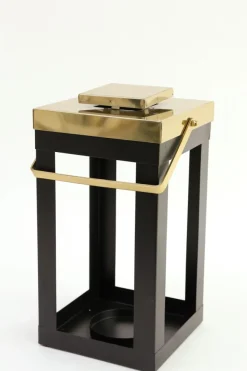 Inspire Me! Home Decor Black And Gold Lantern Display (2 Sizes) Fashion