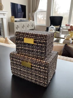 Inspire Me! Home Decor Black And White Decorative Boxes (Set Of 2) Outlet